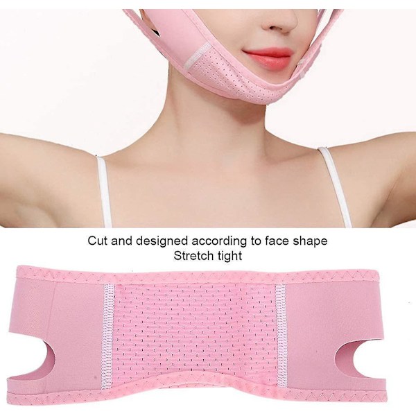 V-Line Lyftande Mask - Ansiktsavsmältningsband för Dubbelhaka-Reducering - Ansiktslyftande Bälte för V-Formad Ansiktsavsmältning