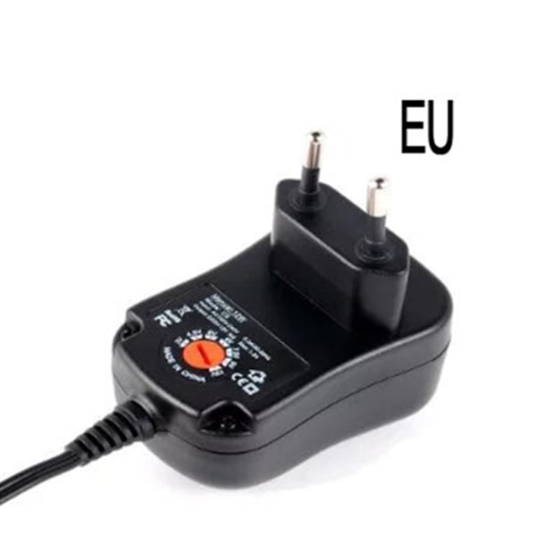 Universell 100-240V til 3V/4.5V/5V/6V/7.5V/9V/12V 12W Justerbar AC/DC Laderadapter Koblingsstrømforsyning