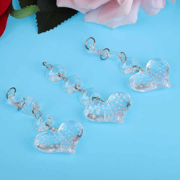 DIY transparent akrylkula pärla hängande hänge dekoration prydnad tillbehör (J)