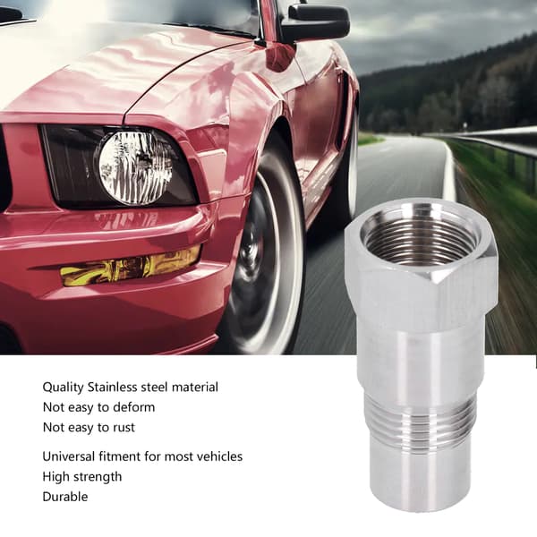 Oxygen 02 Sensor Adapter Høj Styrke Bil Motor Lys Oxygen Sensor til de fleste køretøjer M18X1.5mm