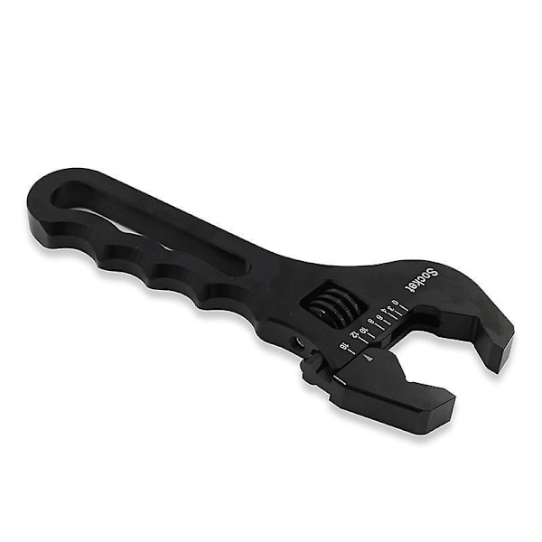 Letvægts Justerbar Nøgle i Aluminium til AN-Fittings, AN3-16AN Slange Adapter, Sort