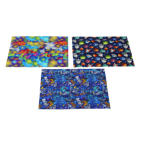 Sytyg Mjuk hudvänlig Andas print Quiltduk för DIY Craft Bag Kläder Typ 3