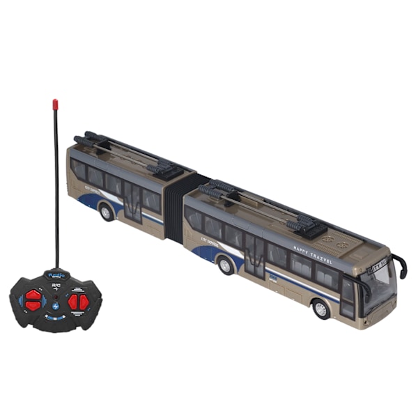1:48 Skala RC Skolbuss Kör Framåt Bakåt Sväng Vänster Höger Fjärrkontrollbuss för Barn Guld