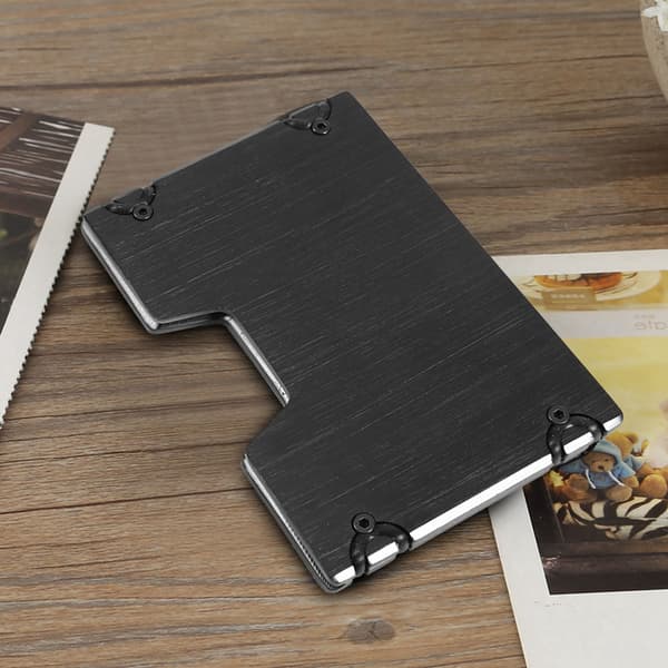 Kreditkortholder i aluminiumslegering, etui til 10 kort