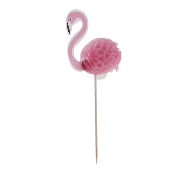 24 kpl Flamigo Cupcake -kakun koristeita Luau Hawaii -syntymäpäivään