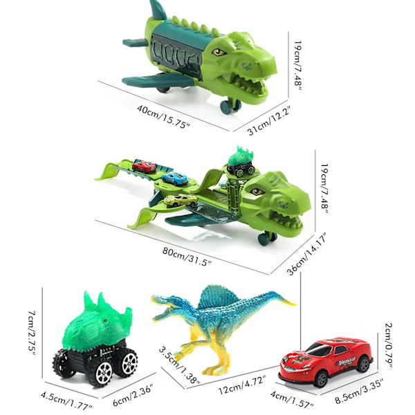 Tilbage træk dinosaur flyvemaskine spor legetøj børn transport fragt fly legetøj fly køretøj legetøj gave til børn drenge piger