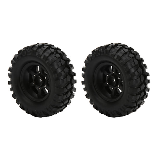 2 st 1,9 tum 96 mm gummidäck med fälgar i aluminiumlegering för Axial SCX10 1/10 RC Crawler CarBlack