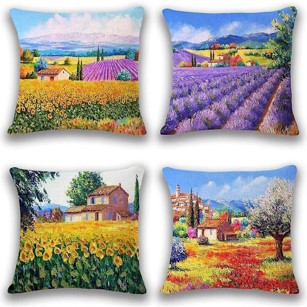 Soffa case Cover om 4, 45x45 cm - Heminredning för vardagsrum och sovrum