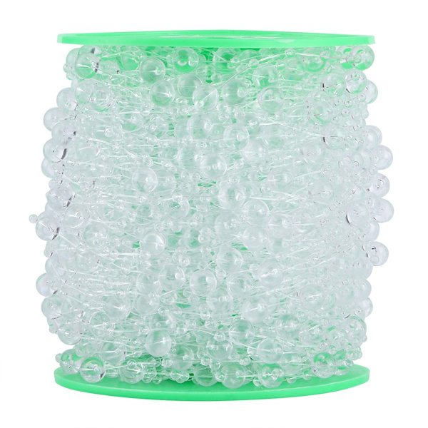 Faux Pearl Bead String Artificial Beading Accessories DIY Bukett Kläder MaterialTransparent