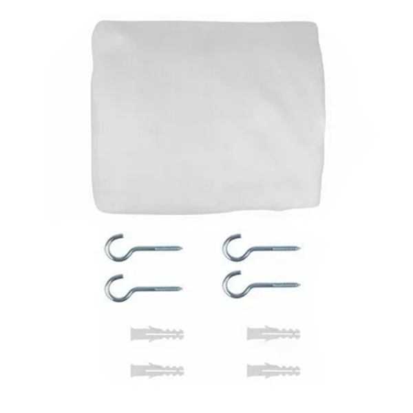 Firkantet seng baldakin polyester effektiv beskyttelse 4 hjørne baldakin holdbar til hjemmet hvid