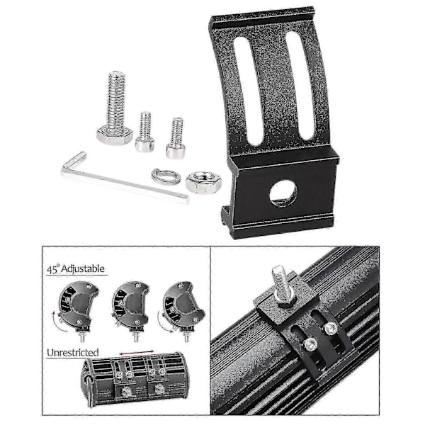Universell LED Lysbar Brakett Klemme Lampestativ Passer For ATV SUV Lastebil