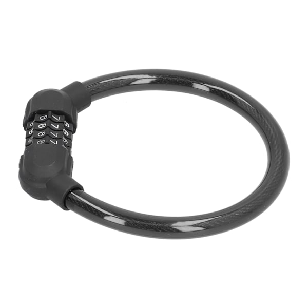Cykellås Kabel Høj Sikkerhed 4‑Cifret Nummer Cykel Kabel Låse til Cykling UdendørsSort