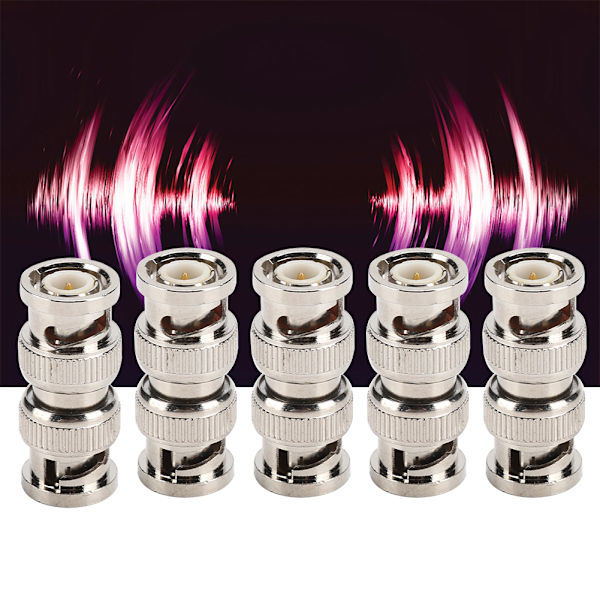5PCS bärbar BNC hane till BNC hane kontaktkit med 50 ohm impedans för trådlös kommunikation