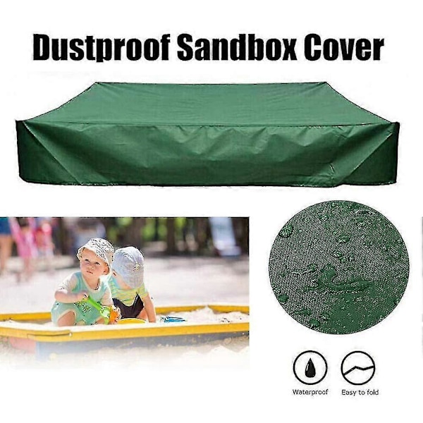 Sandlådeskydd Vattentätt Dammtätt UV-skydd Fyrkantigt Poolskydd Med Dragsko För Sandlåda, Leksaker Och Möbler_SZXM