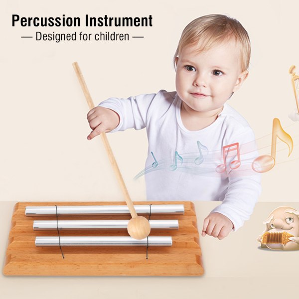 Musikalsk pedagogisk leketøy - 3-tone perkusjonsinstrument for barn