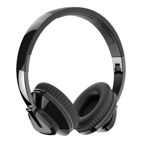 Bluetooth-headset kraftig bas stereo blød behagelig trådløs Bluetooth-hovedtelefon til computer mobiltelefon sort