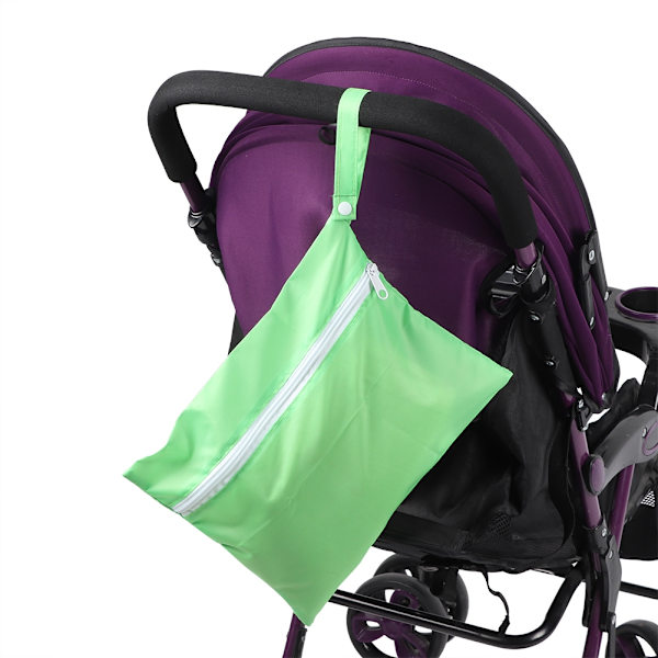 5PCS Oppbevaring Baby Ut Bleie Flasker Klær Skifte Henge Vogn Oppbevaringspose (Grønn)