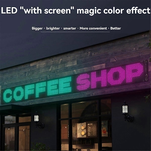 USB LED Matrix Flexibel Panel Bilskylt Rullande Display