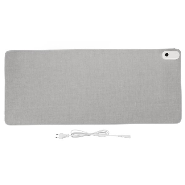 Oppvarmet musematte 150W 31x13in 3 Temp Modes Auto Off Rask oppvarming Varm skrivebordspute for kontor Husholdningsbord EU Plugg 220V Grå