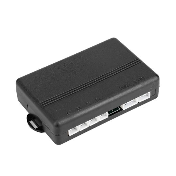 Bil engelsk röst sändning backning parkering detektor system med 4 radarsensor vit