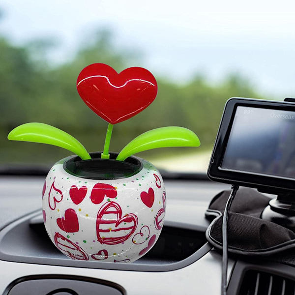 Soldrivna dansblommor Svängande prydnad Elektrisk Bobblehead Solar Blommor Leksak för bil Heminredning Present