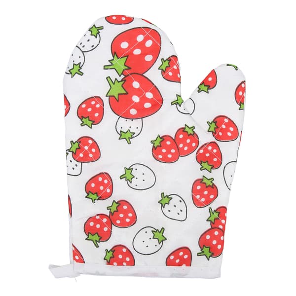 Ugnshandskar Polyester Bomull Material Tryckt Mönster Snördesign Matlagning Mikrovågsvantar för Kök