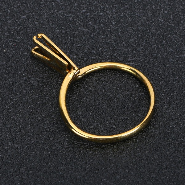 Profesjonell diamantholder edelstener Spring Prong Claw Ring Smykker Display Tilbehør Gul (lang)