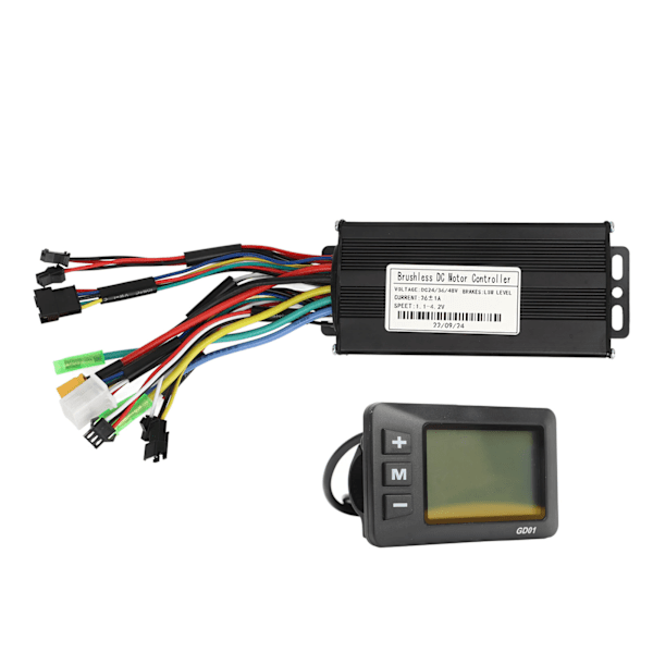 Elcykelkonverteringssats 24V 36V 48V 500W‑750W 26A 3-läges regulator GD01 LCD-display sats för elcykel skoter