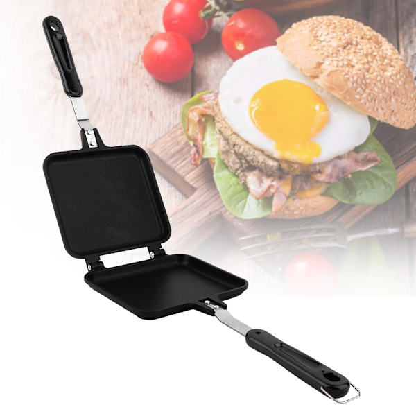 Dobbeltsidig Non-stick stekepanne vaffeljern for kake toast sandwich