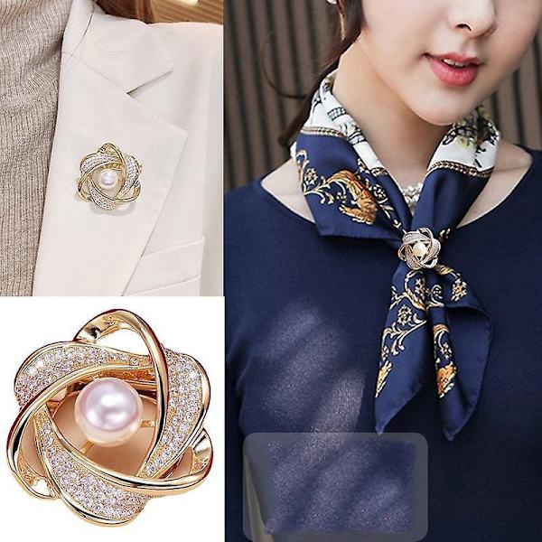 Koreansk Stil Brosch: Modehalsduk Sjal Klämma för Kvinnor