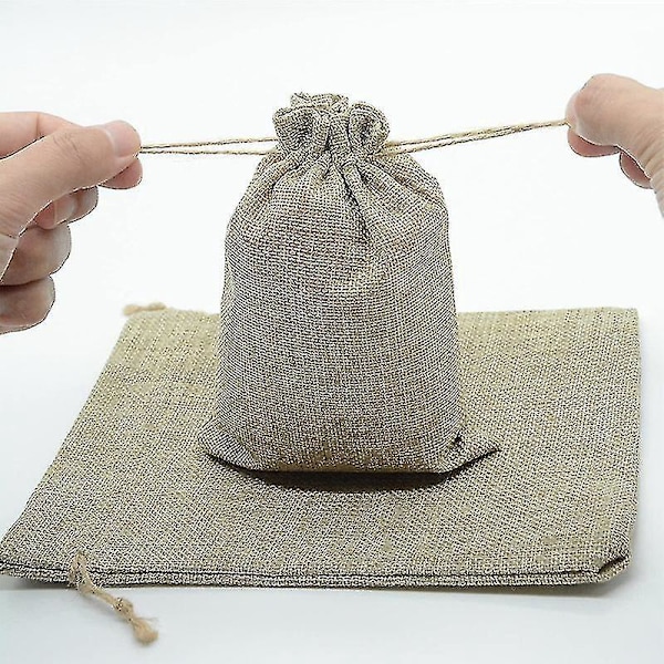 Små säckar i juteväv för bröllopsfest, 10 x 15 cm – 10-pack