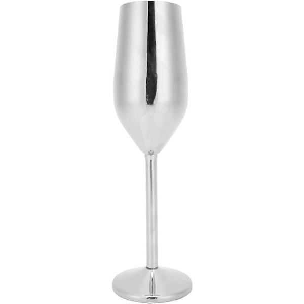 Champagneglas rostfritt stål vinglas återanvändbart glas med fot present för bröllop, fester och en