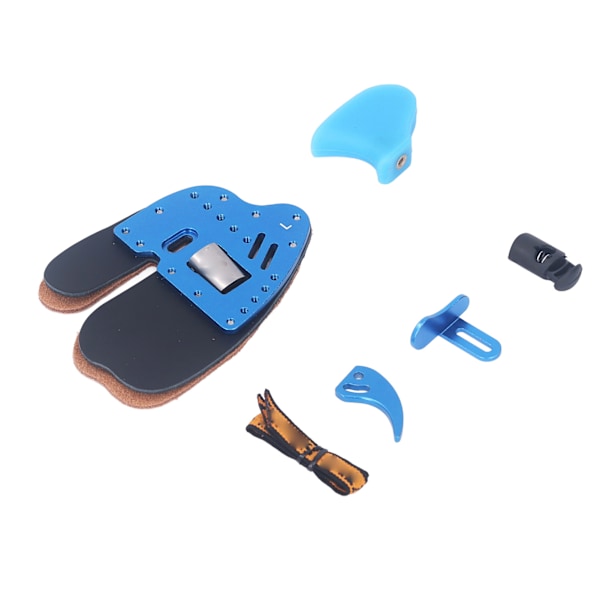 Bueskydning Finger Tab Bueskydning Finger Guard Fingre Beskytter til Udendørs Skydning Praksis Recurve Bow Blå Sort Læder S