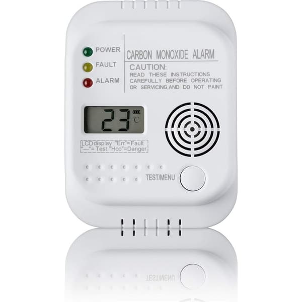 Memkey – Fristående kolmonoxiddetektor – Batteridriven – Temperaturdisplay – Hörbart larm > 85 dB