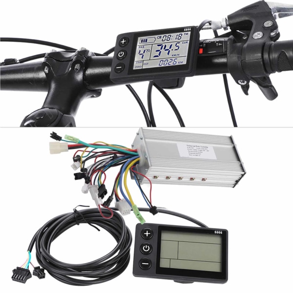 Vattentät LCD-skärmpanel Elcykel Ebike Scooter Borstlöst kontrollsats (1000W 48V)