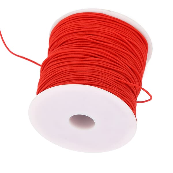 Multifunksjonell elastisk tråd DIY rød polyestertråd håndverkstilbehør for armbåndssmykker