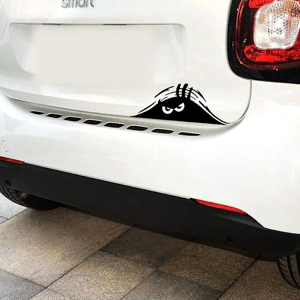 Peeking Monster Car Decal Set - Vattentäta Elf and Angry Eye-dekaler för bilfönster och stötfångare