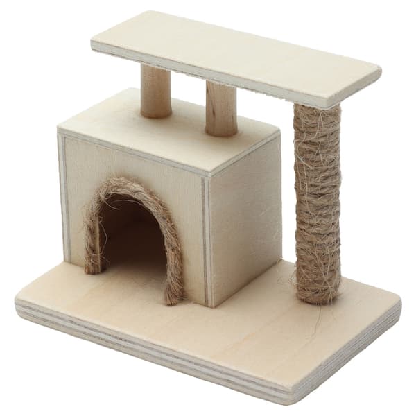 Kattram 1:12 Dockhus Mini Katthus Kattställ Leksaksmöbler Dekorationsaccessoarer