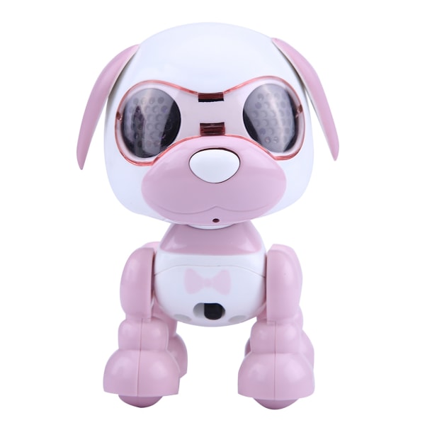 Robot Hunde Kæledyr Legetøj Smart Kids Interactive Walking Sound Hvalpe LED Record Uddannelsesgave (Pink)
