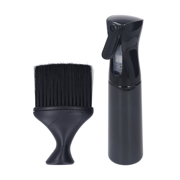 Hårsprayflaska Black Hair Mist Sprayflaska med halsdusterborste för hårklädd