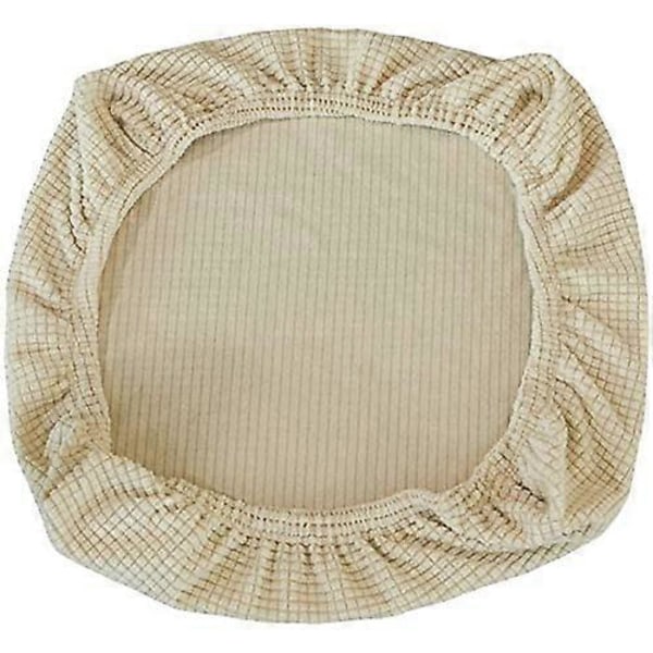 2 Stykker Elastiske Spandex Stoltrekk - Vaskbare - for Kontorstoler, Spisestue, Bar, Bryllupsfestdekorasjon (Beige)