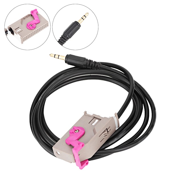 Bil Aux in RNS-E Navigation Han 3,5 mm lydstik 32-bens ledningskabel til A3 A4 A6 A8 TT