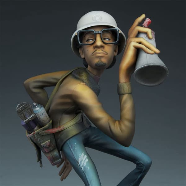 Hip Hop Elements Skulptur Kunstner Statue DJ Break Dance Modellering Resin Skulptur