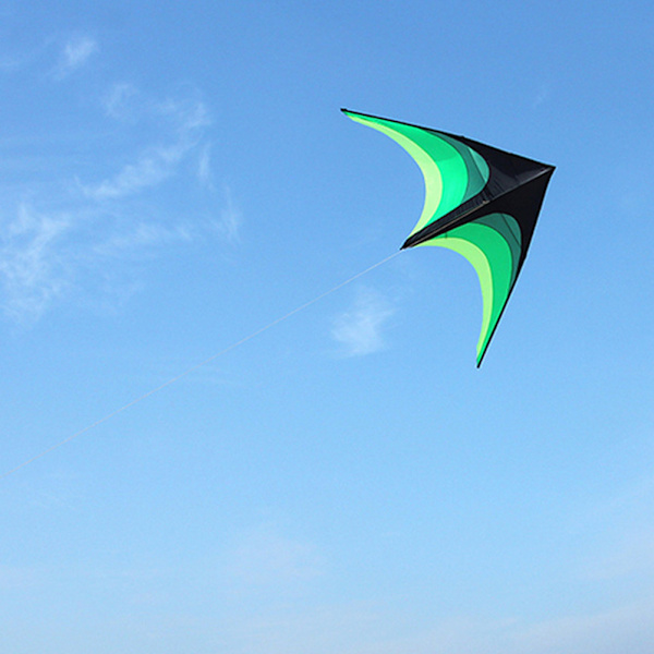 Delta Kite 1,6 m Lätt att flyga Bärbar klassisk triangeldrake för vuxna barn Nybörjare Grön