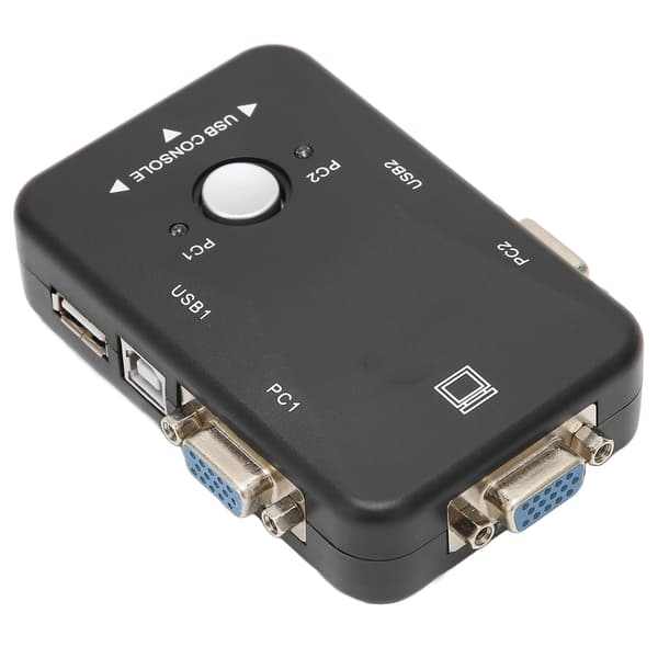 USB 2.0 KVM-switch 1920x1440 2-portars dubbelmonitor KVM-switch för WIN95 98 98SE 2000 ME XP