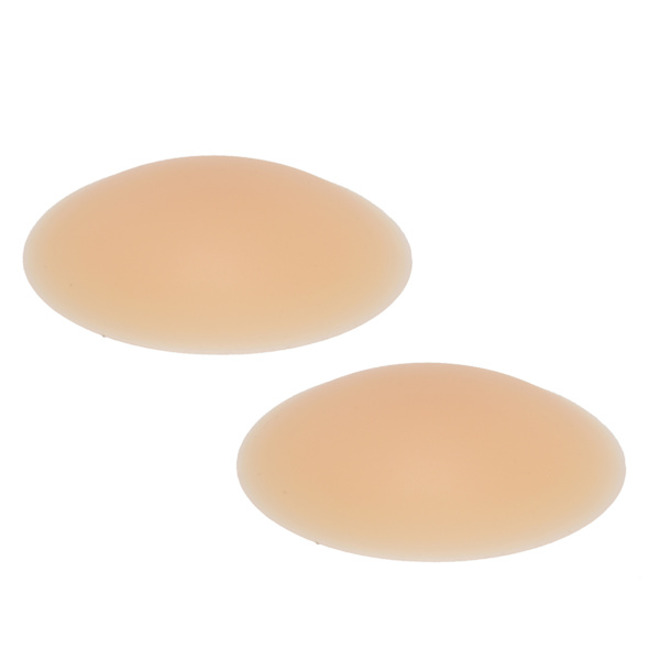 Gjenbrukbare selvklebende silikon brystdeksler runde bh-deksler trygge selvklebende brystvortefrie deksler hudfarge M=8cm
