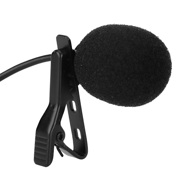 Mini 3,5 mm Lavalier Clipon Mikrofon Live Broadcast Intervju MIC för Mobiltelefon Dator (1,5 m)
