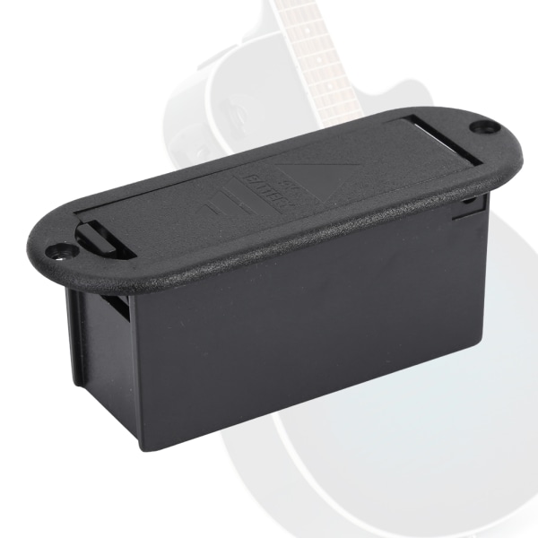 PU läder elgitarr bas pickup 9V cover Case Väska Organizer Box (#02)