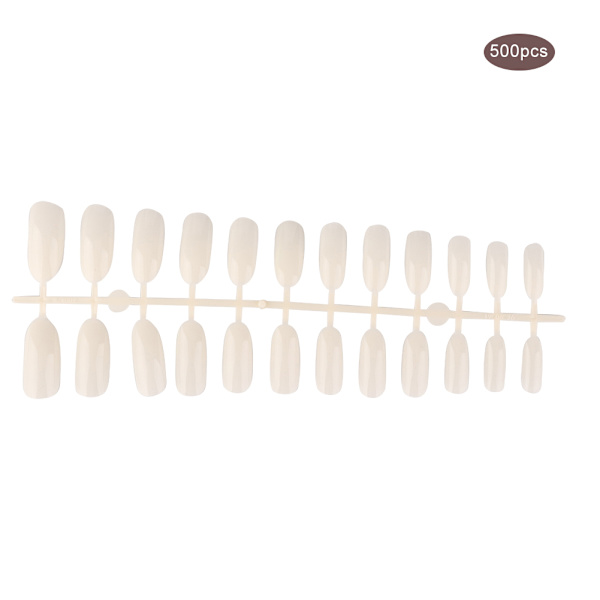 500 kpl Fake Nail Tips Keinotekoinen koko cover manikyyri Väärät kynsikynnet Nail art Luonnollinen väri