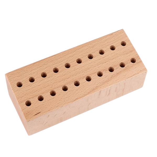 Skruetrækker Tang Organizer 20 Huller Bøg Træ Display Stativ Base Træ Cutter Holder Rack til Opbevaring